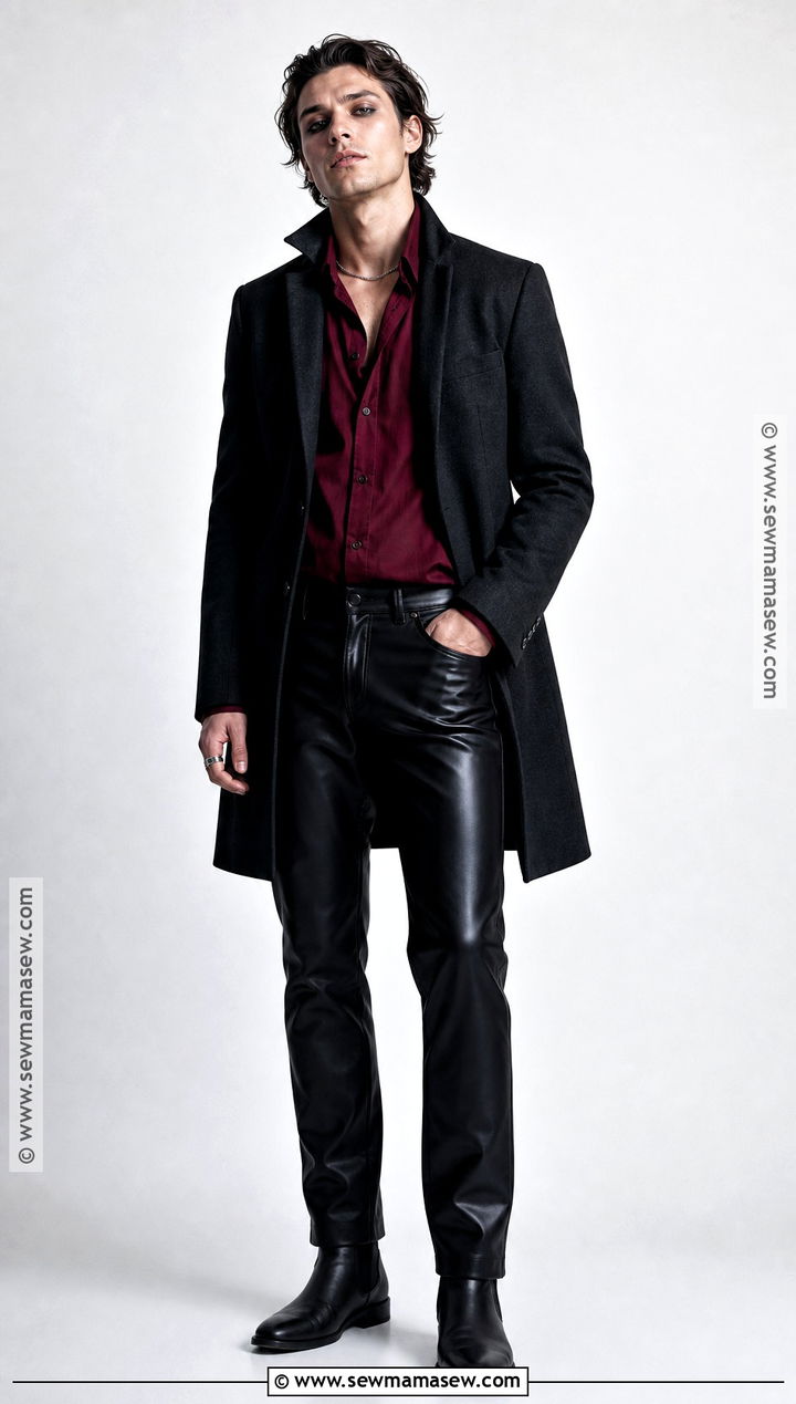 Vampire Outfit With Faux Leather Pants - 30 male vampire outfit ideas