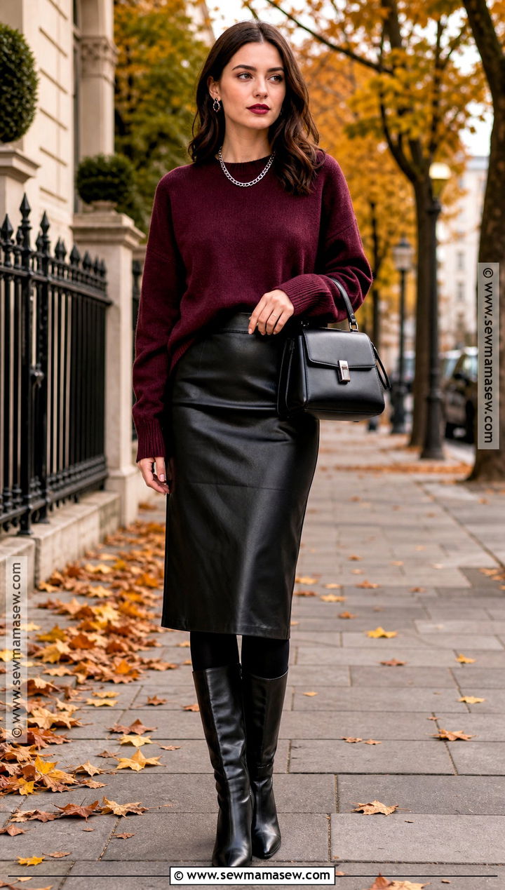 Vampire Outfit With Leather Skirt - 50 vampire outfit ideas