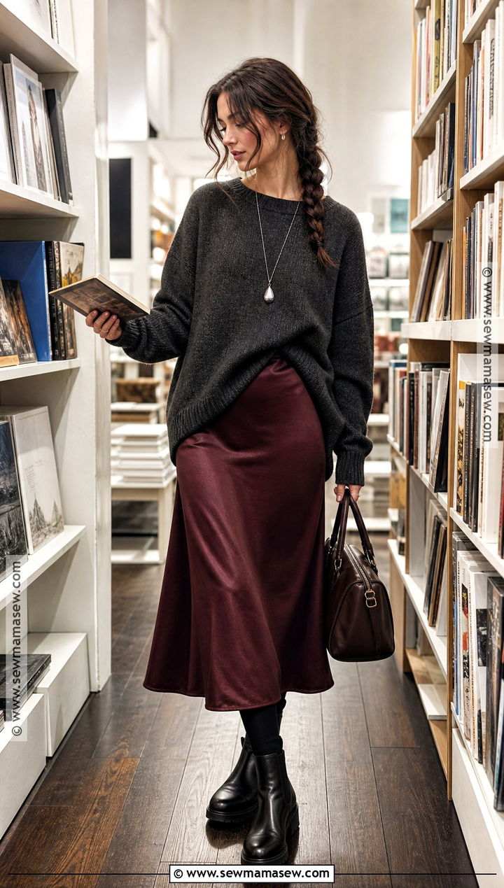 Vampire Outfit With Oversized Sweater - 50 vampire outfit ideas