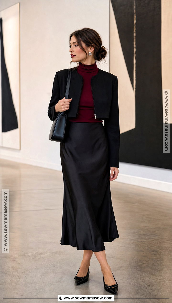Vampire Outfit With Satin Skirt - 50 vampire outfit ideas