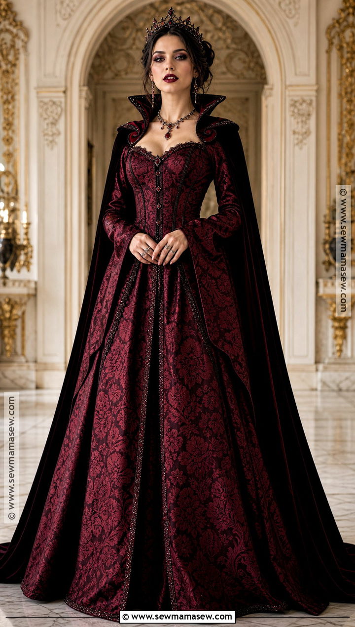 Vampire Queen Dress With Jeweled Crown - 30 vampire dresses