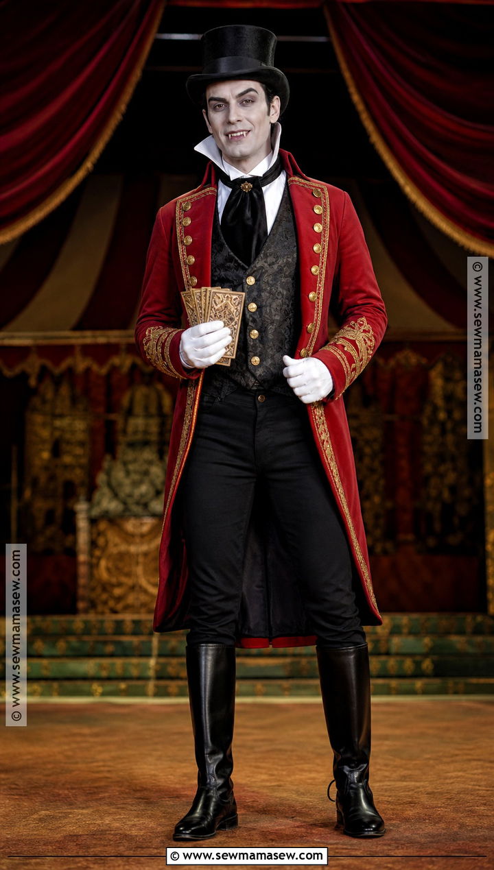 Vampire Ringmaster Costume With Red Coat - 30 Mens Vampire Costume Ideas