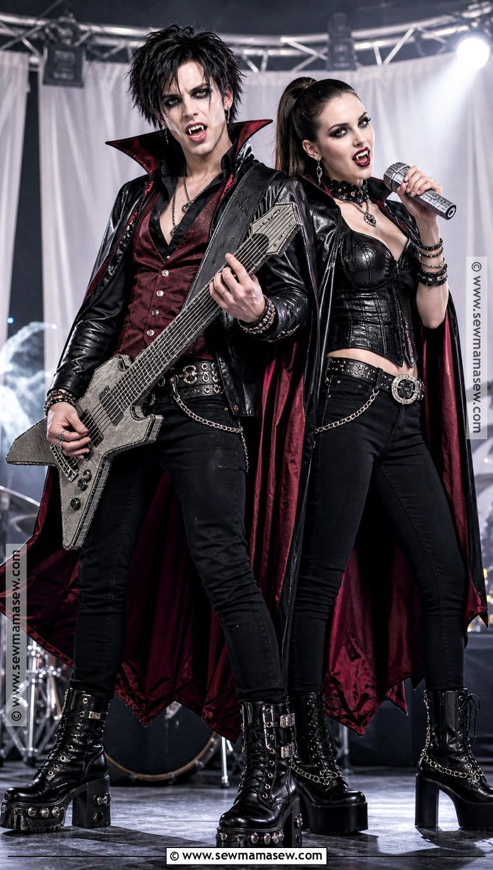 Vampire Rock Star Couple Costume - 35 vampire costume ideas for couples