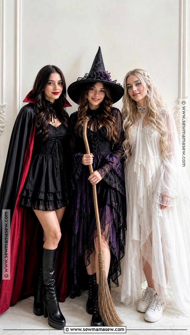 Vampire Witch And Ghost Halloween Outfit - 30 3 Ppl Halloween Outfits