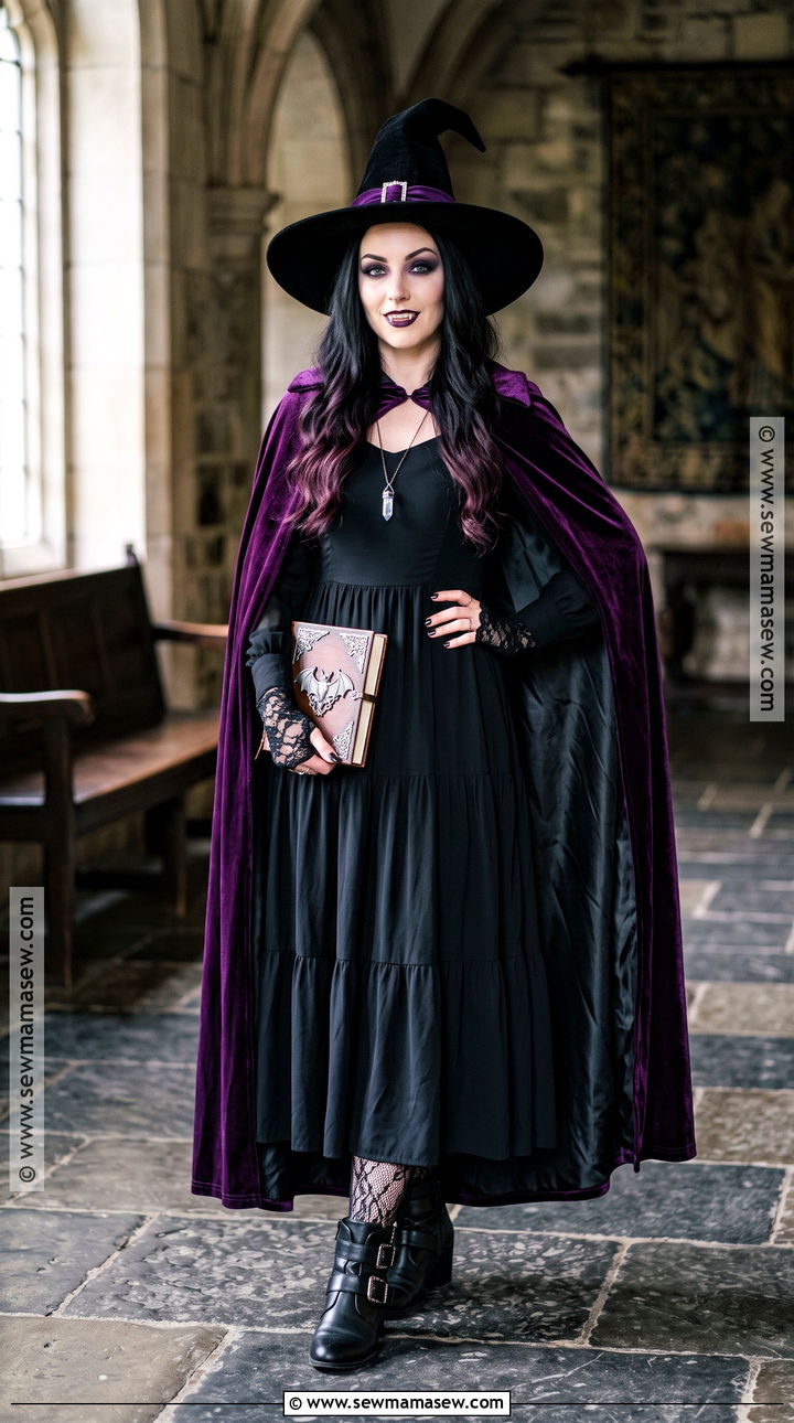 Vampire Witch Costume With Purple Cape - 30 vampire costume inspo ideas for women