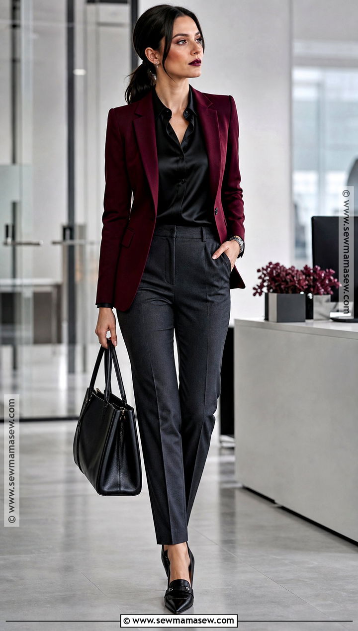 Vampire Work Outfit With Tailored Trousers - 50 vampire outfit ideas