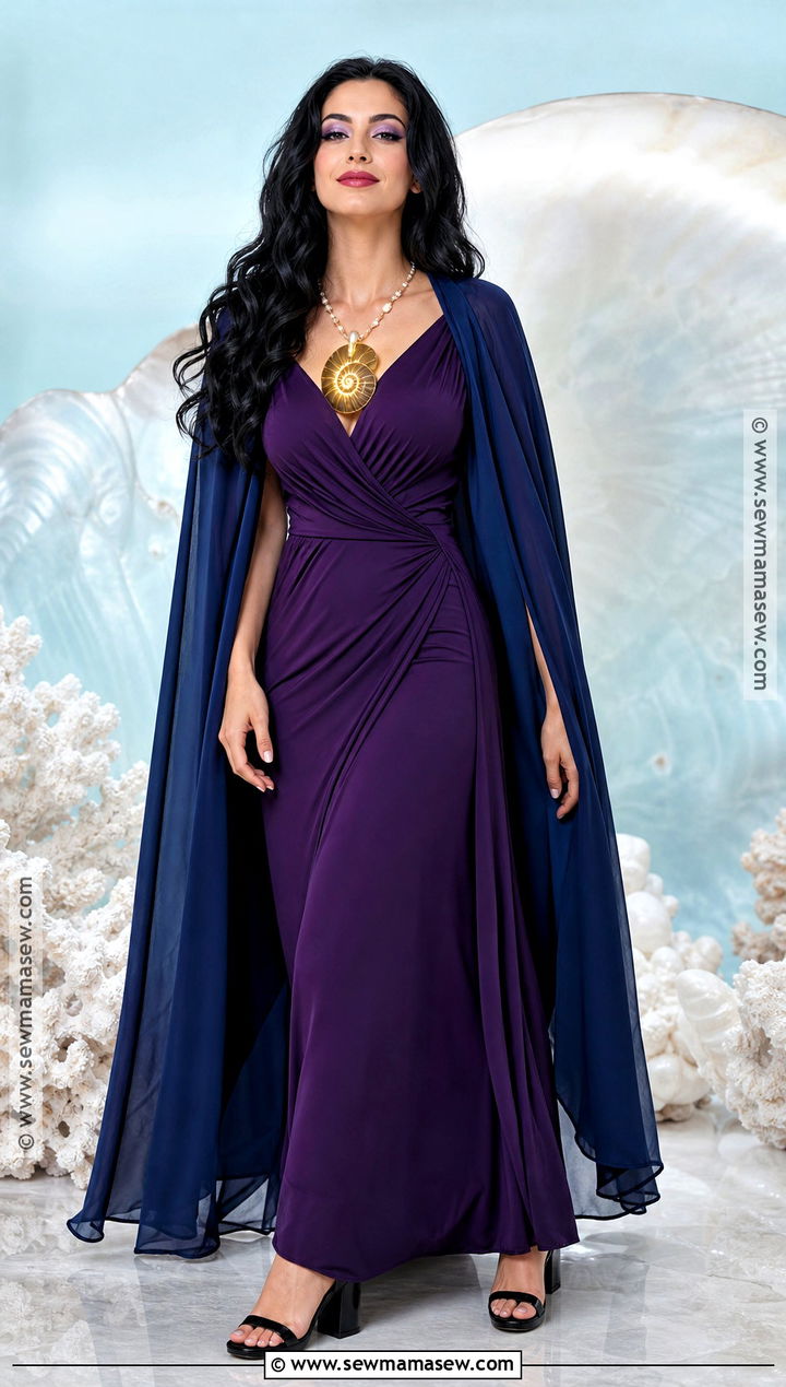 Vanessa Costume With Glowing Shell Necklace - 30 Vanessa Little Mermaid Costume Ideas