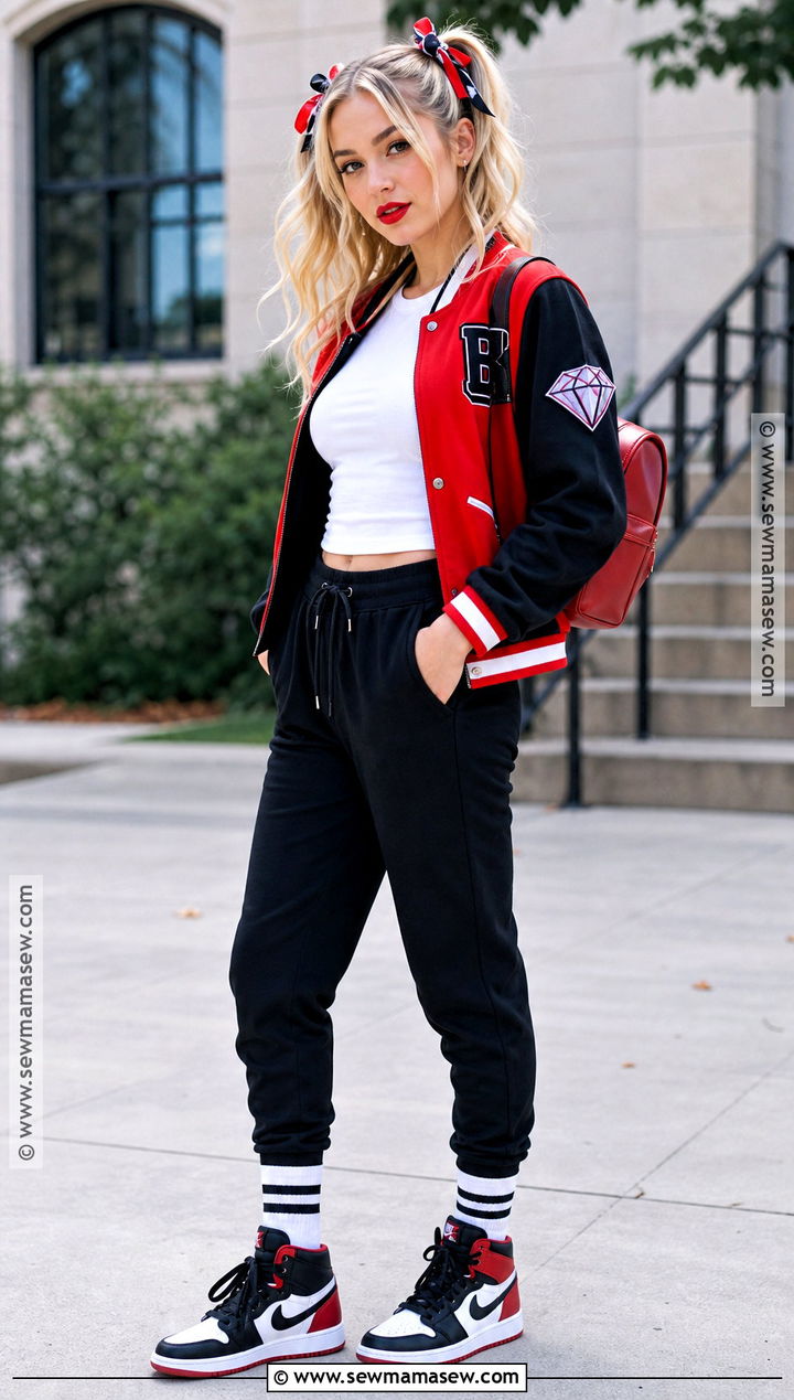 Varsity Harley Quinn Costume - 50 harley quinn costume ideas