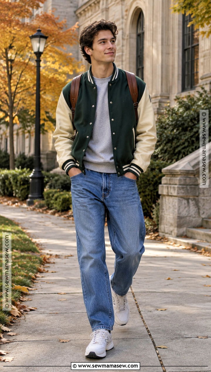 Varsity Jacket Fall Outfit - 15 Mens Fall Fits Aesthetic