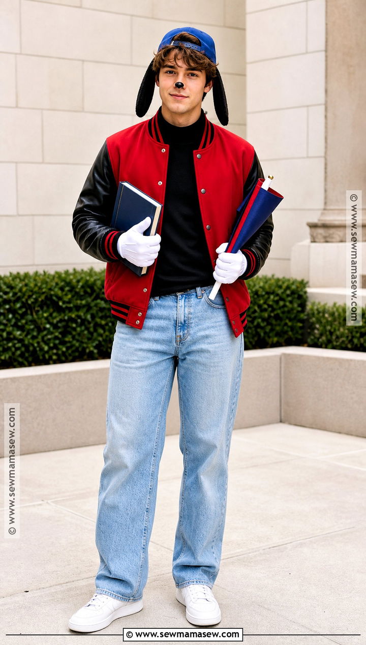 Varsity Max Goof Costume With Red Jacket - 40 max goofy costume ideas