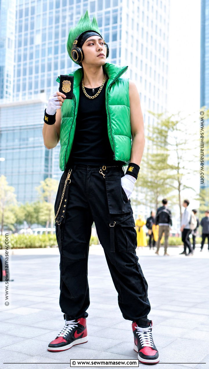 Vector Cosplay With Green Streetwear - 40 sonic cosplay ideas