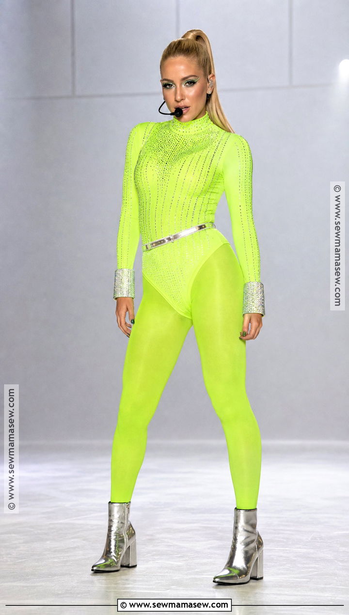 Vegas Neon Green Bodysuit Costume - 50 britney spears costume ideas