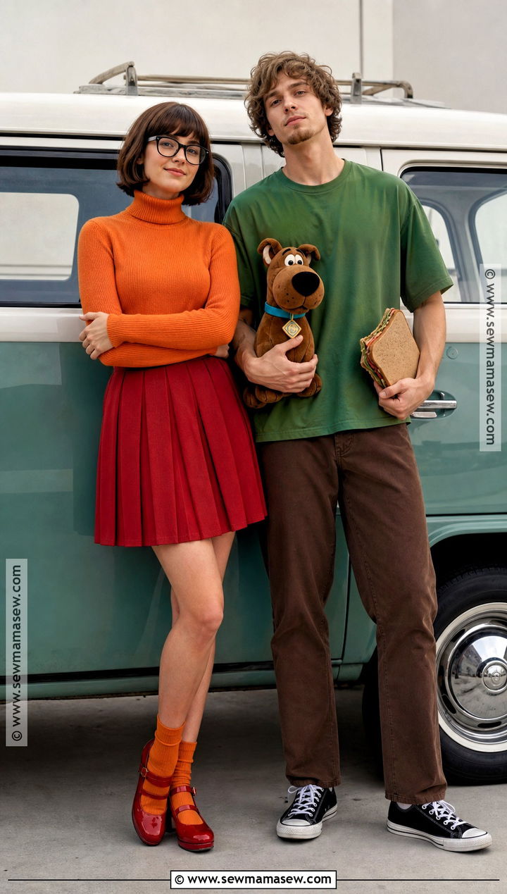 Velma And Shaggy Mystery Couple Outfit - 30 Couples Halloween Outfits
