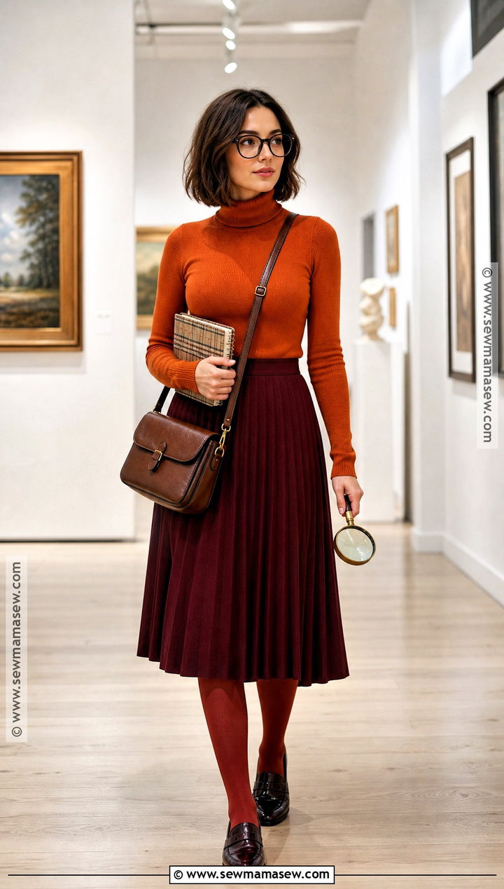 Velma Costume With Midi Skirt - 35 velma halloween costume ideas