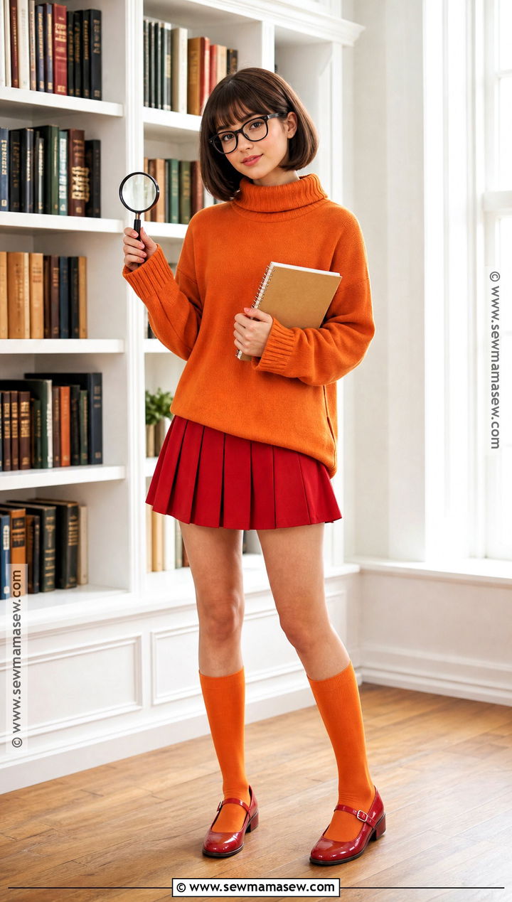 Velma Costume With Orange Sweater - 35 halloween costumes teenage girl solo
