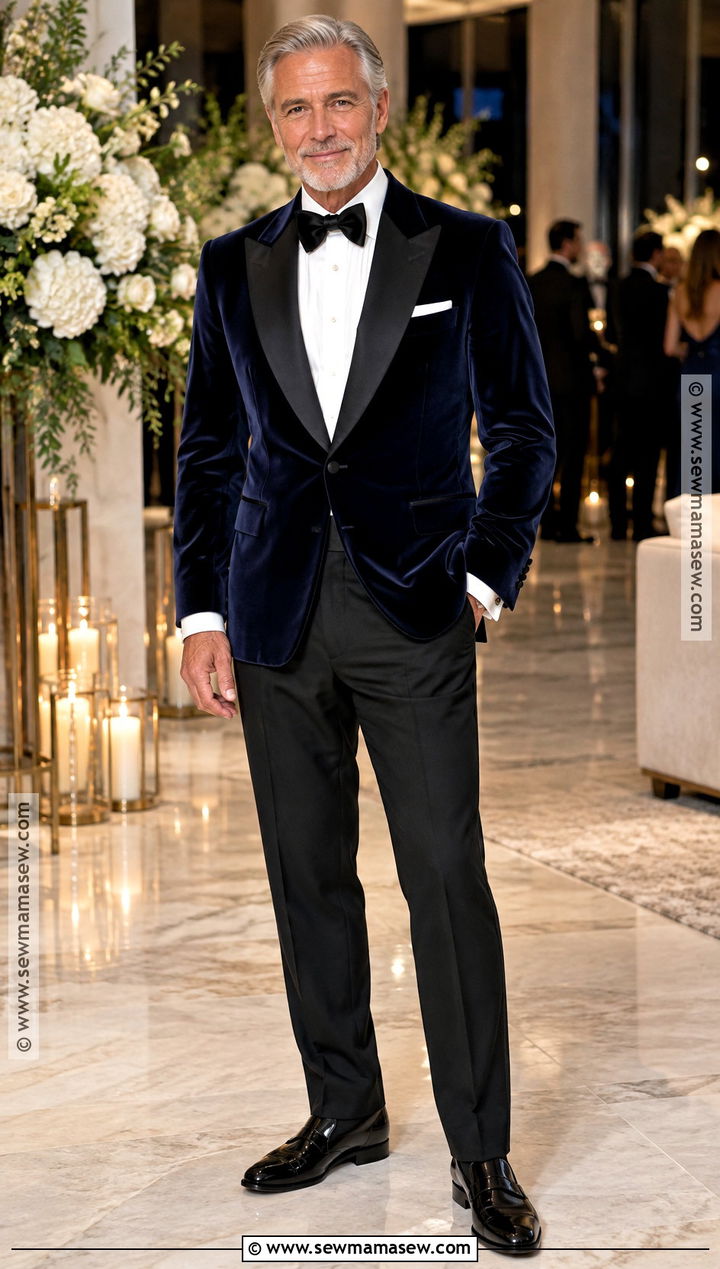 Velvet Blazer Father Of The Bride Outfit - 15 Fall Wedding Father Of The Bride Outfit Ideas