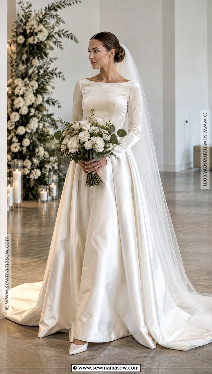 Velvet Bodice Fall Wedding Dress - 25 fall wedding dresses bride