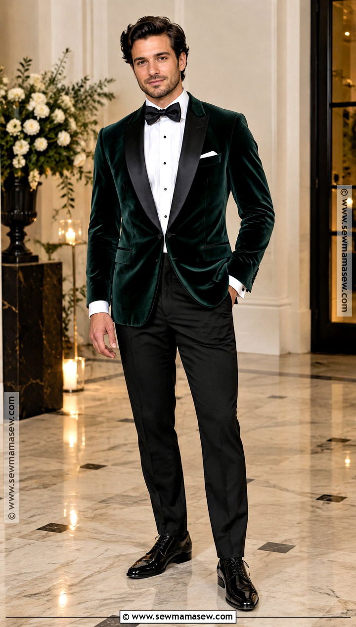 Velvet Dinner Jacket Fall Wedding Attire - 20 fall wedding attire ideas for men