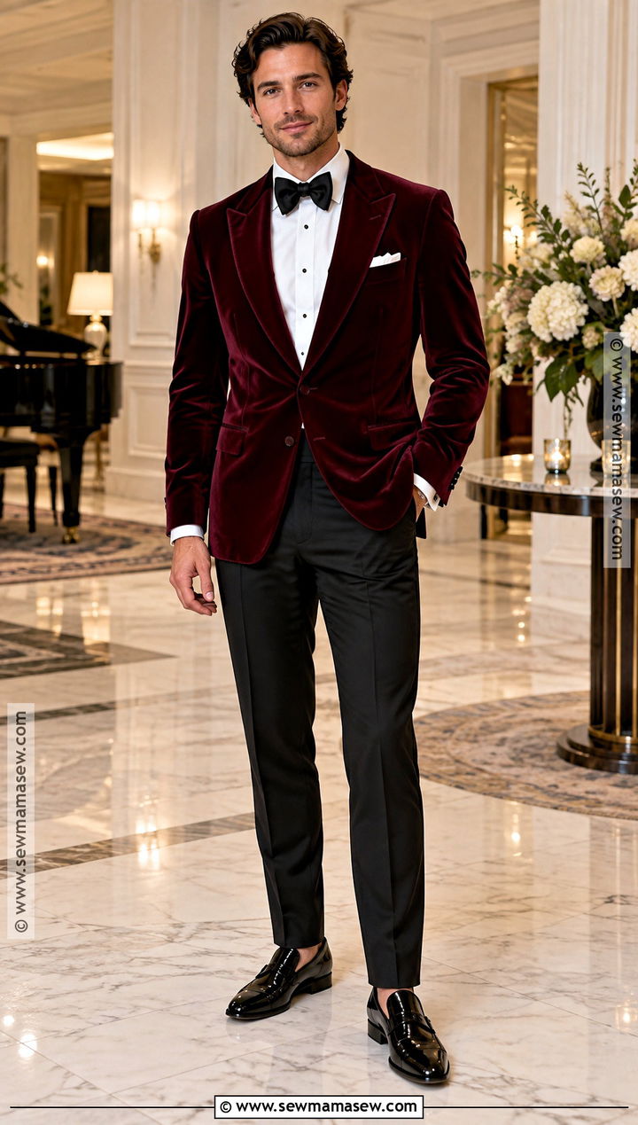 Velvet Dinner Jacket Fall Wedding Attire - 15 Mens Wedding Attire Fall Ideas
