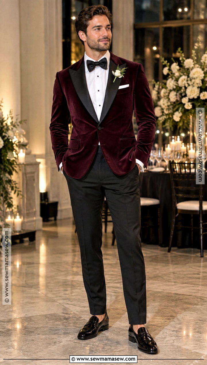Velvet Dinner Jacket Groom Attire - 15 october wedding groom attire ideas