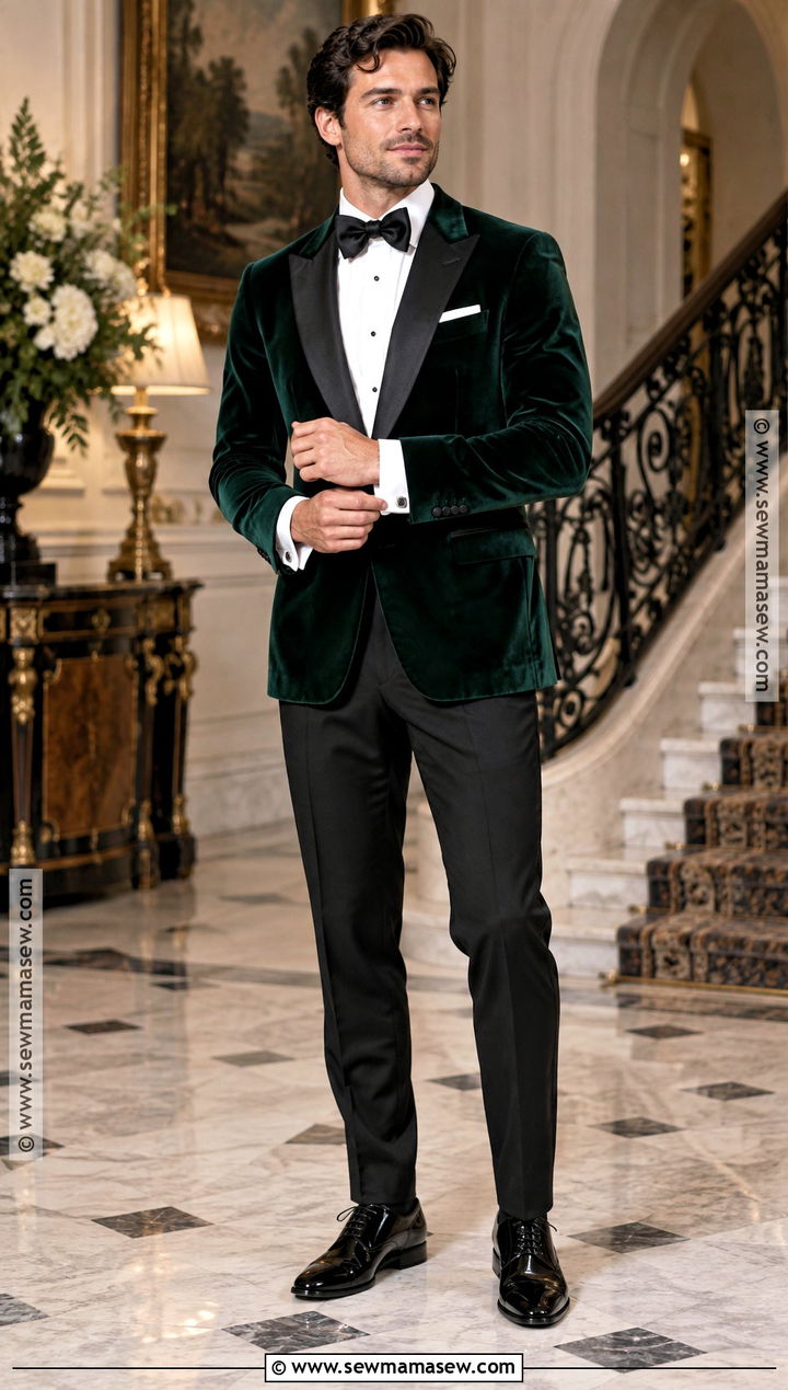 Velvet Dinner Jacket for a Fall Wedding - 15 fall mens wedding attire groom style ideas