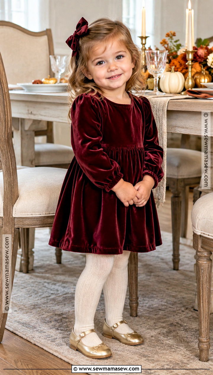 Velvet Dress Toddler Thanksgiving Outfit - 25 toddler thanksgiving outfit ideas for girls