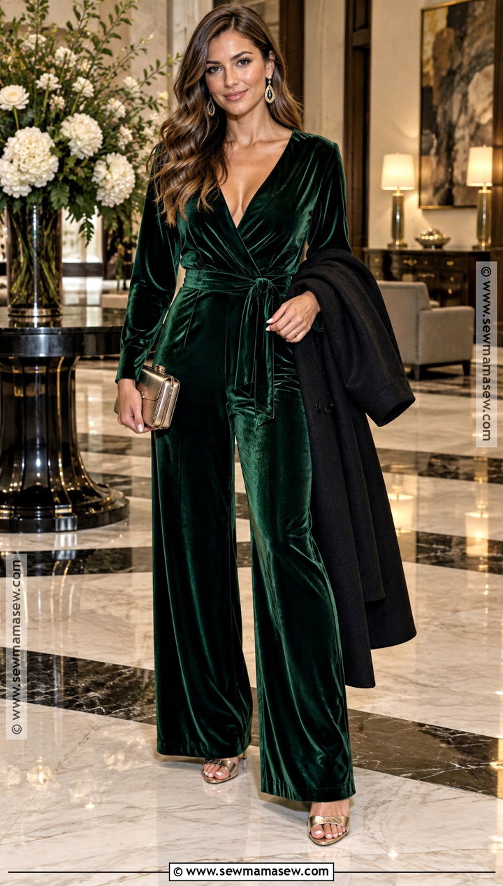 Velvet Jumpsuit Birthday Outfit - 25 cute fall birthday outfits