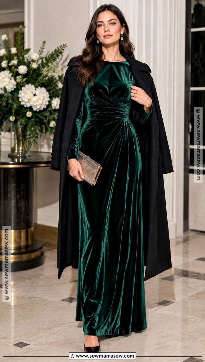 Velvet Maxi Dress With Pointed Toe Pumps - 15 fall 2026 dresses