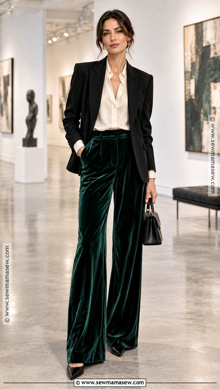 Velvet Pants Outfit - 15 Fall 2026 Pants Trends