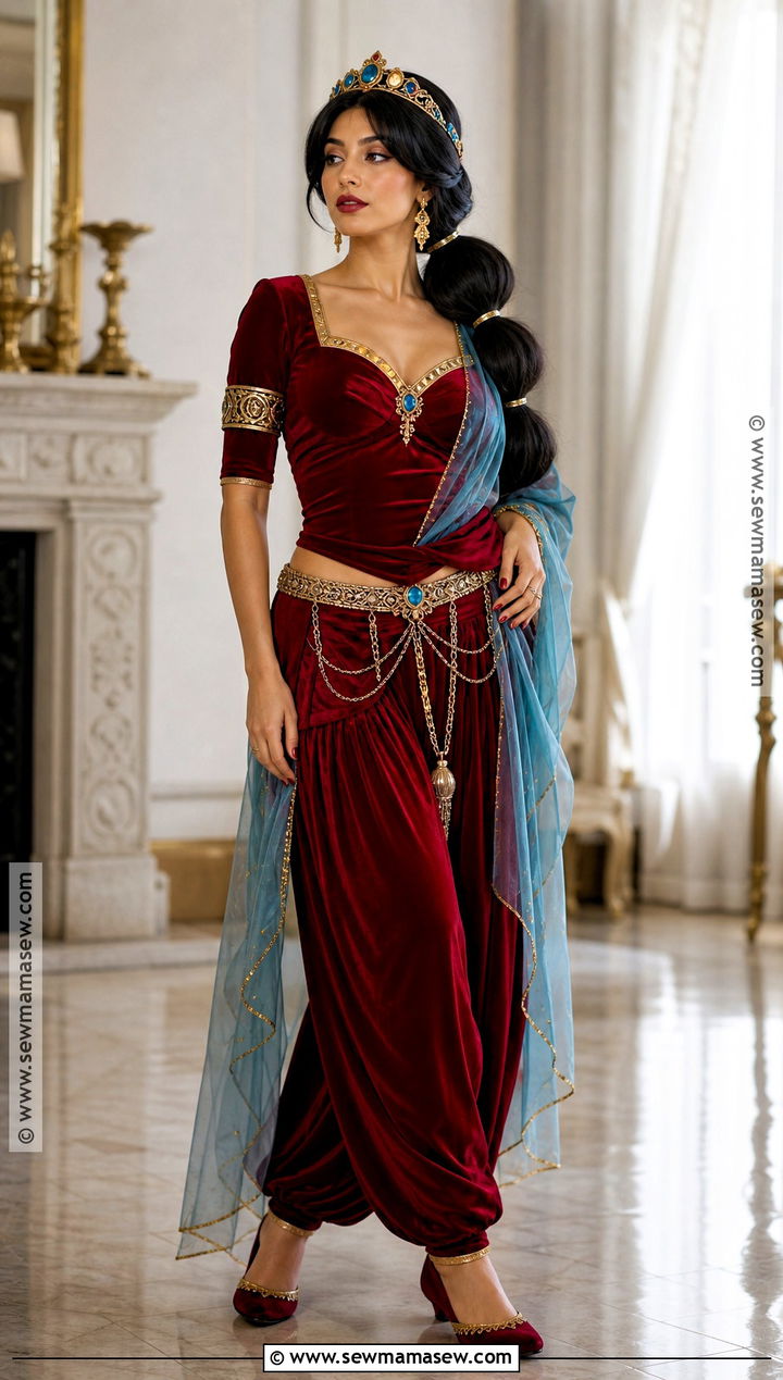 Velvet Red Jasmine Costume - 30 red jasmine halloween costume ideas