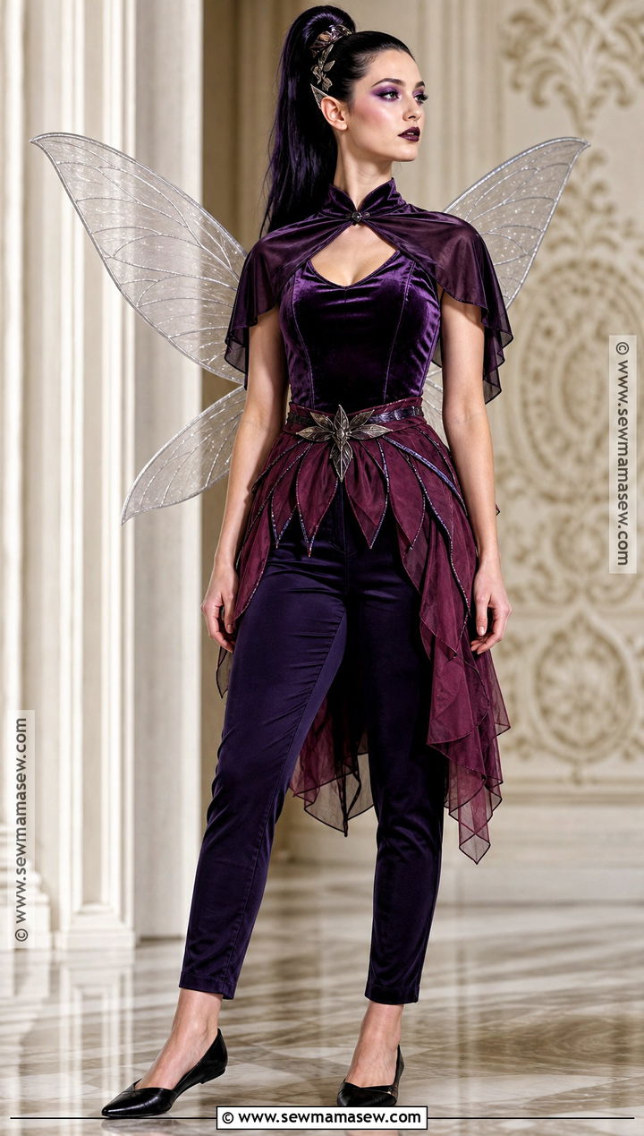 Velvet Vidia Costume With Plum Capelet - 35 vidia costume ideas