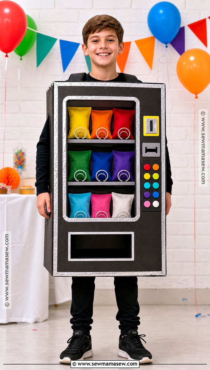 Vending Machine Costume With Cardboard Display - 40 boys halloween costumes
