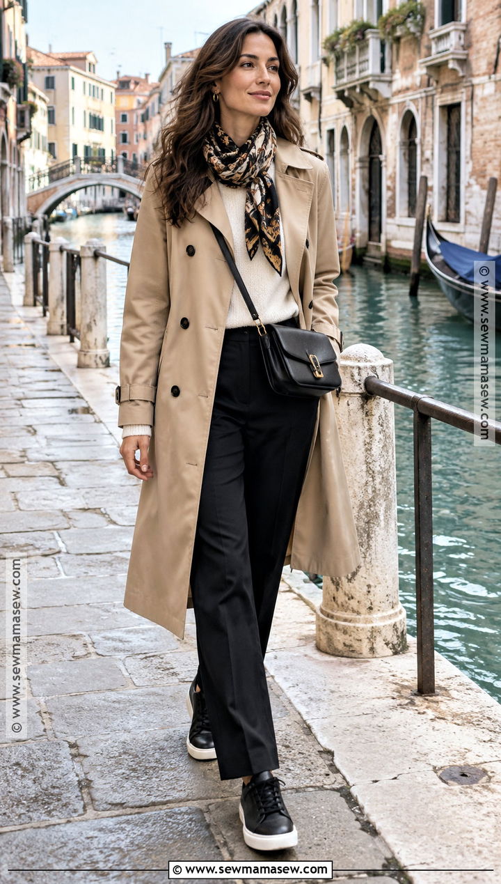 Venice Autumn Trench Coat And Trousers Outfit - 15 venice italy outfit autumn ideas