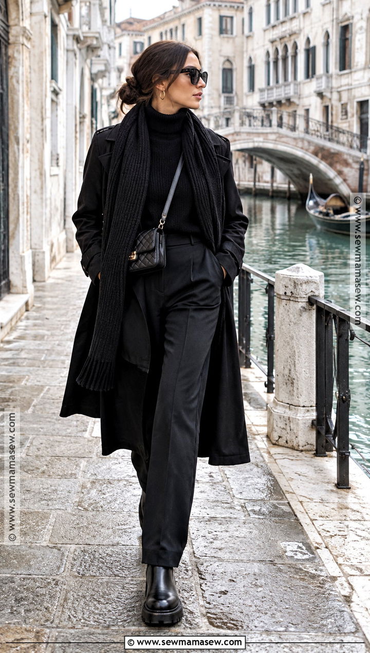 Venice November Monochrome Black Outfit - 15 venice in november outfits