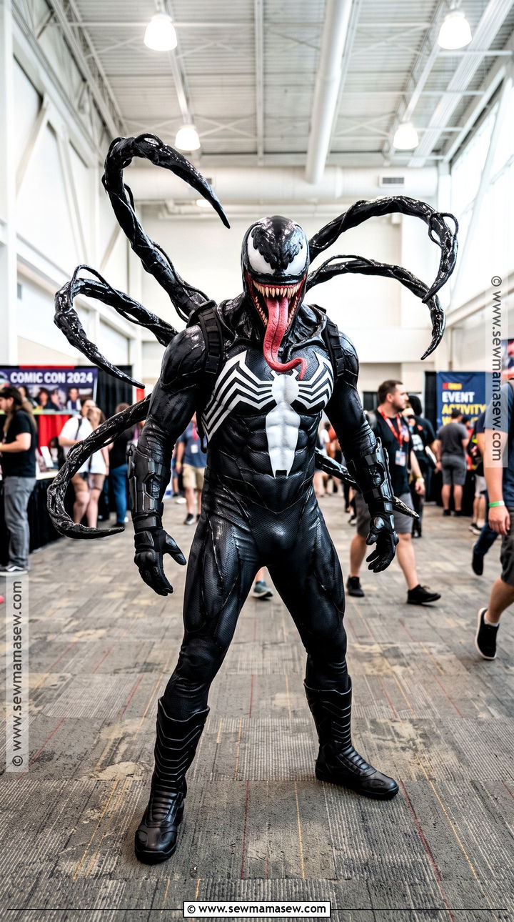 Venom Cosplay With 3D Tendrils - 30 venom cosplay ideas