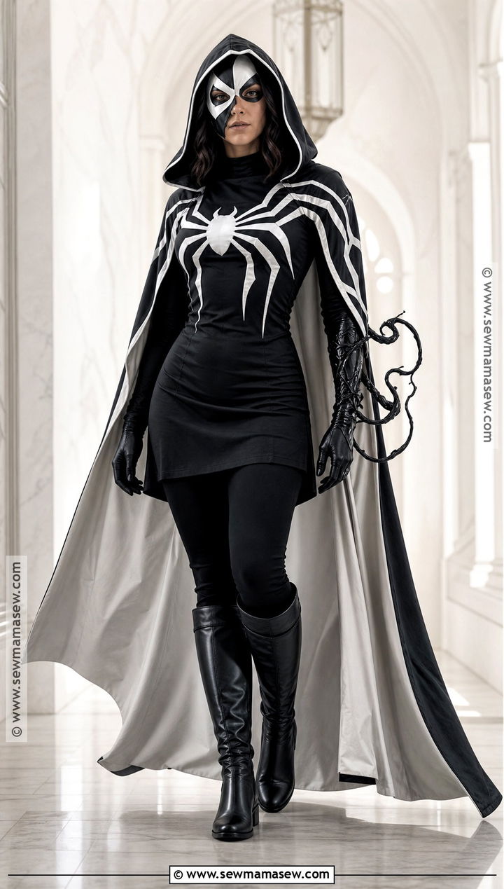 Venom Costume With Cape And Hood - 35 venom costume ideas