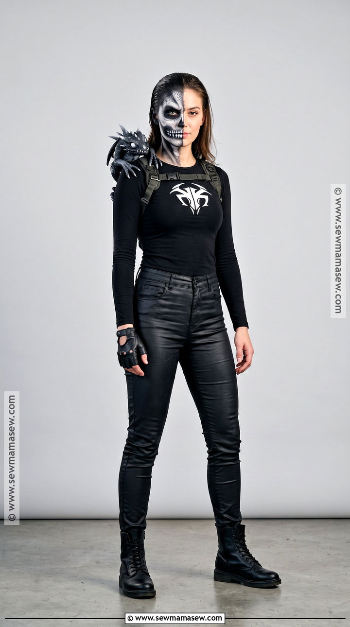 Venom Costume With Split Face Makeup - 35 venom costume ideas