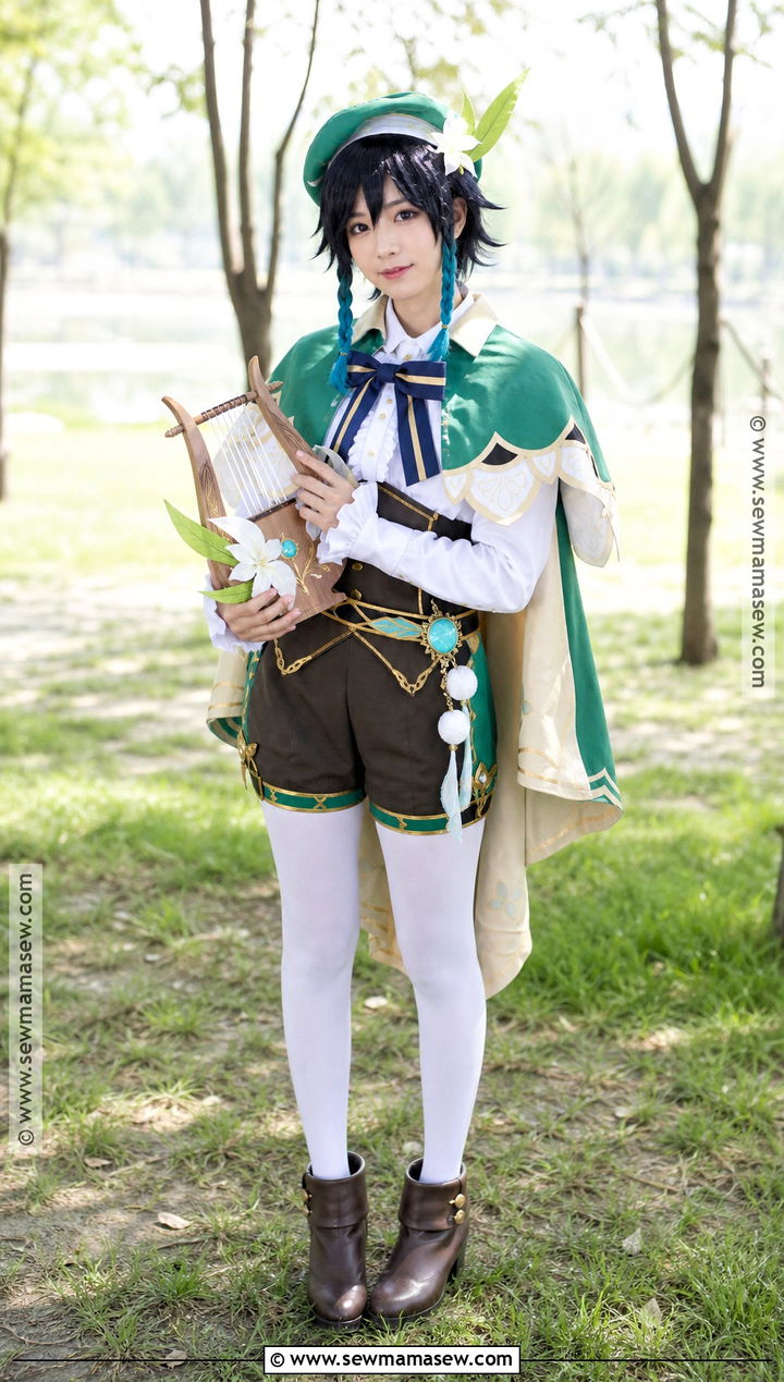 Venti Cosplay With Green Cape - 30 genshin cosplays