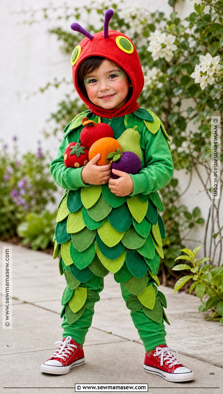 Very Hungry Caterpillar Costume With Colorful Segments - 30 story book costumes