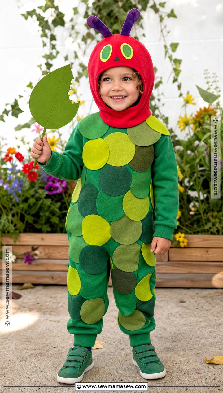 Very Hungry Caterpillar Costume With Green Layers - 40 book character costumes for kids