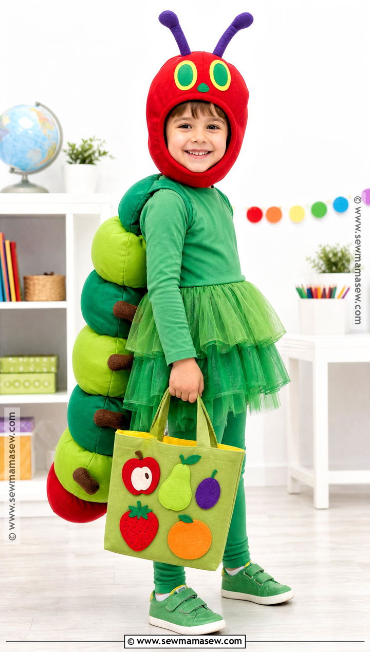 Very Hungry Caterpillar Costume With Green Tutu - 30 book character dress up day ideas