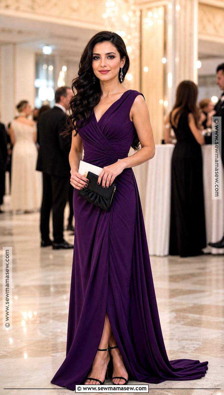 Vesper Lynd Purple Evening Costume - 30 james bond costume ideas