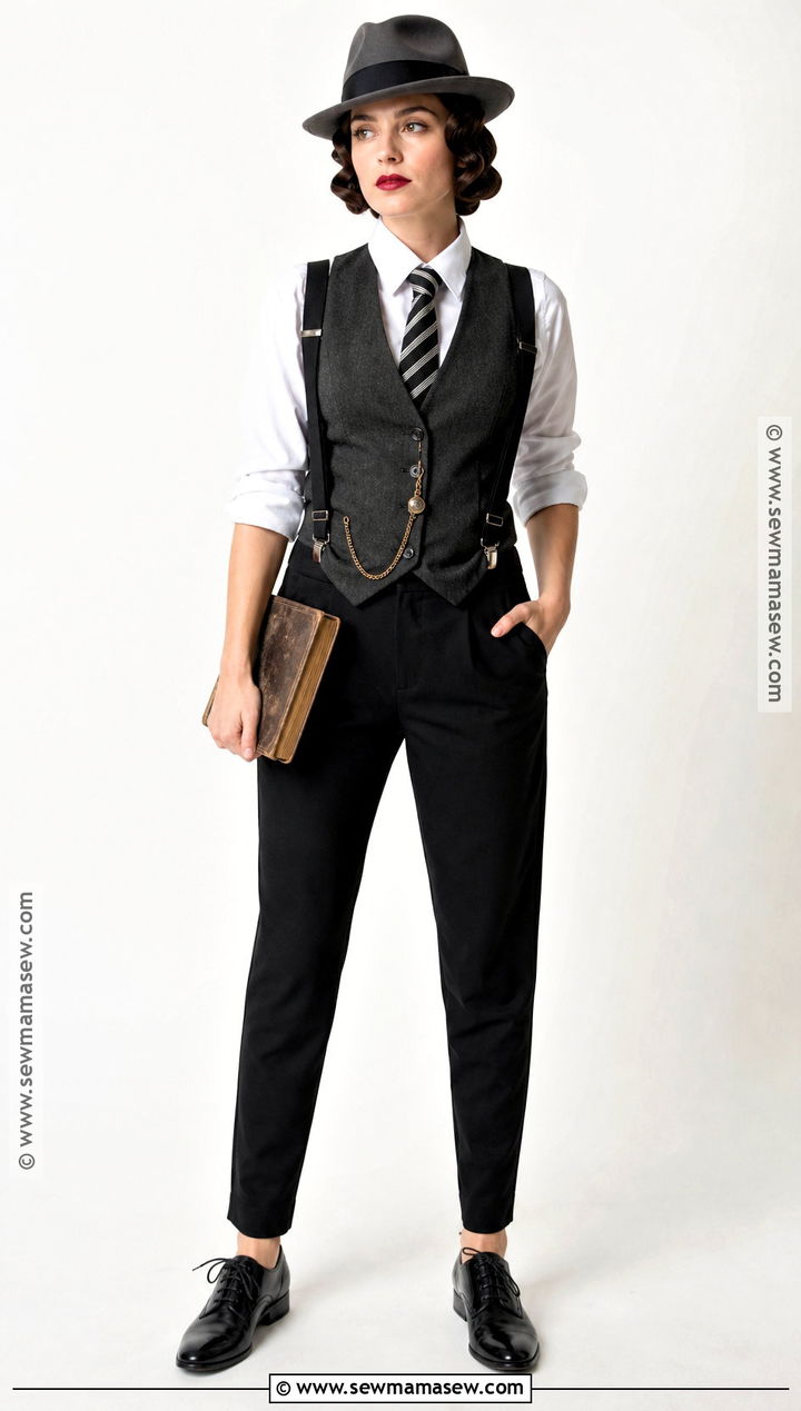 Vest And Suspenders Mafia Costume - 35 Mafia Costume Ideas for Women