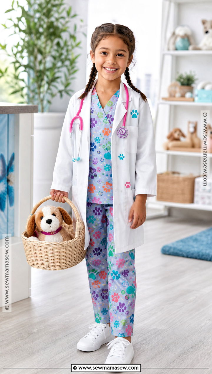 Veterinarian Costume With Animal Patient - 30 job costumes