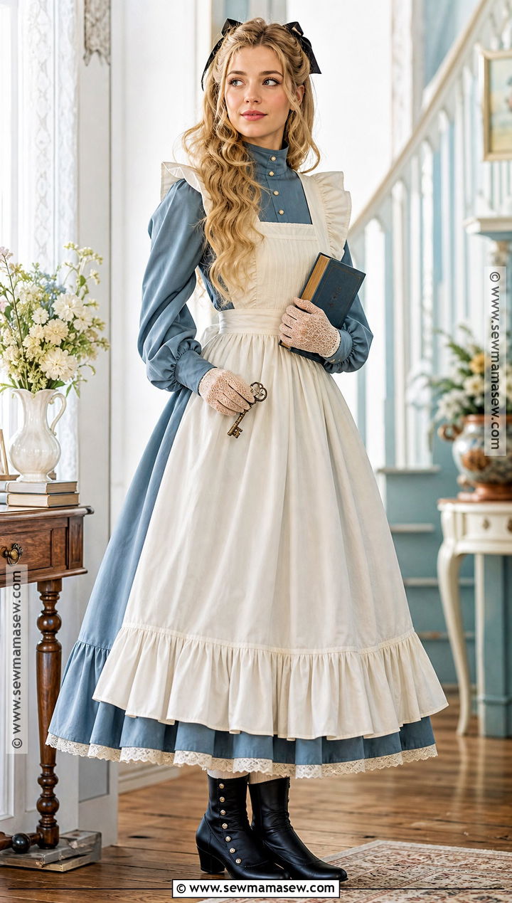Victorian Alice Costume With High Neck Dress - 40 alice costume ideas