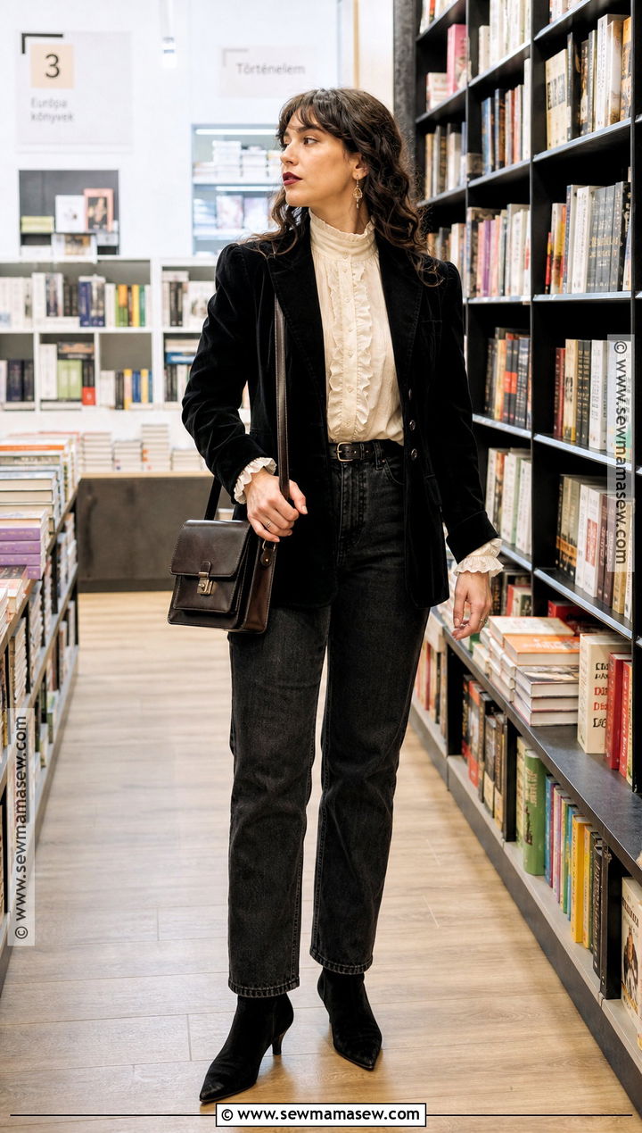 Victorian Blouse And Jeans Witch Outfit - 30 Modern Witch Outfit Aesthetic Ideas