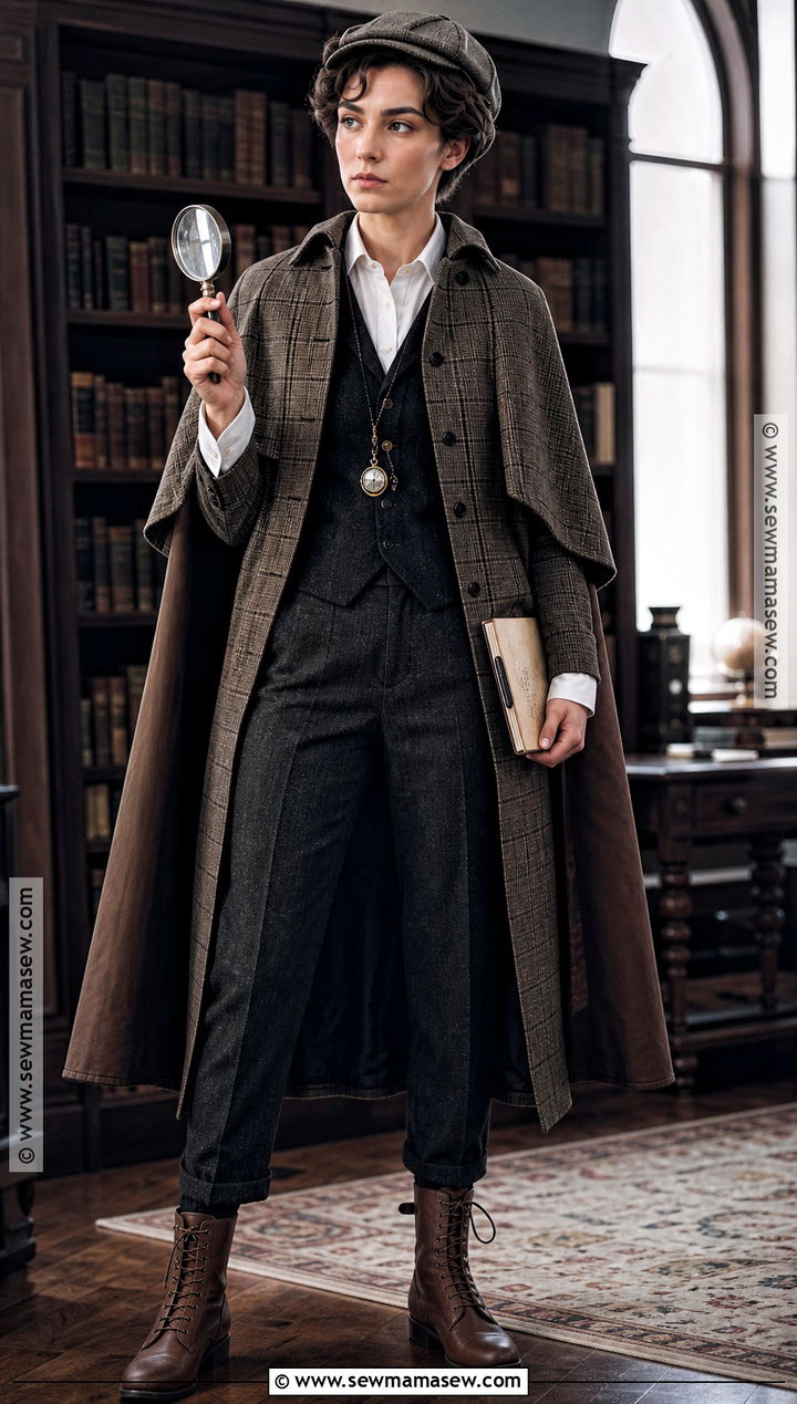 Victorian Detective Costume With Plaid Coat - 40 good halloween costumes