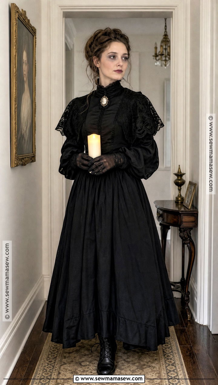 Victorian Ghost Costume - 30 woman in black costume ideas