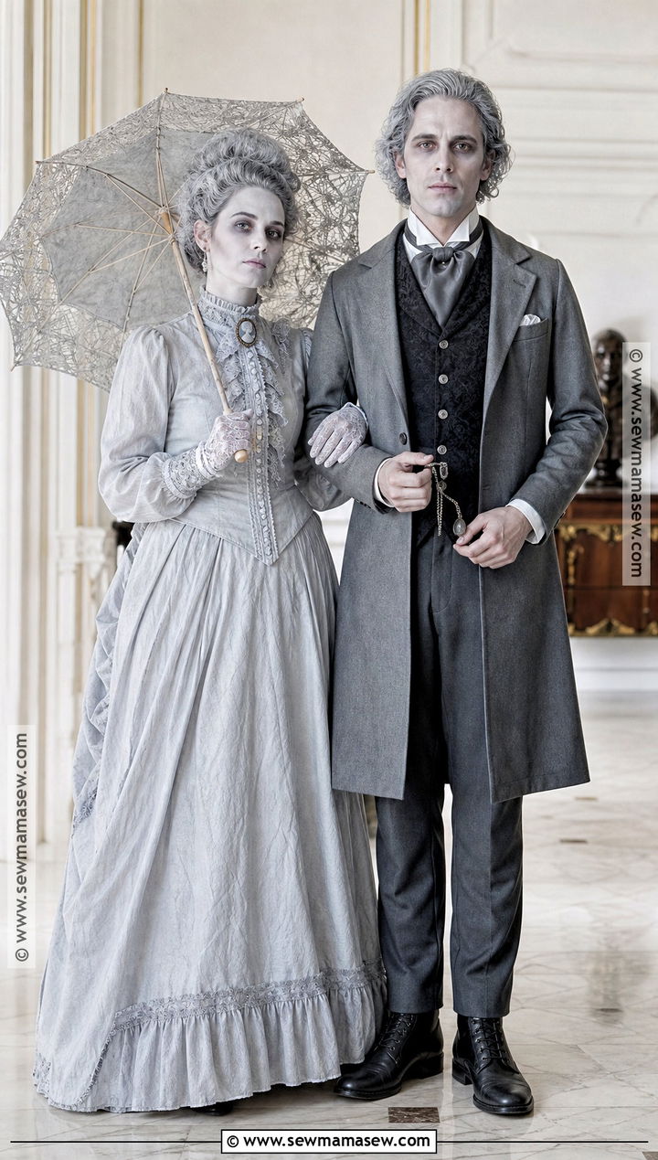 Victorian Ghost Couple Costume - 30 scary couple costumes