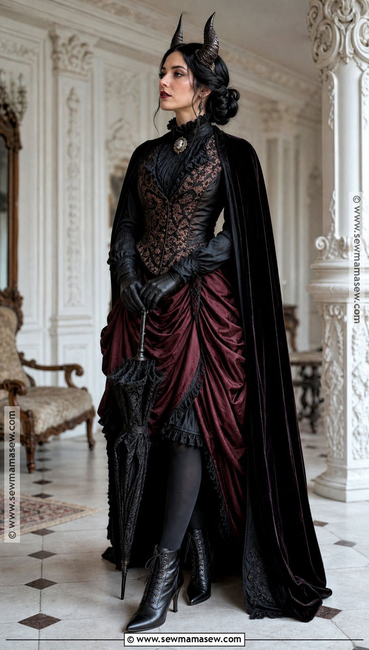 Victorian Lilith Costume With Bustle Skirt - 30 Lilith Costume Ideas